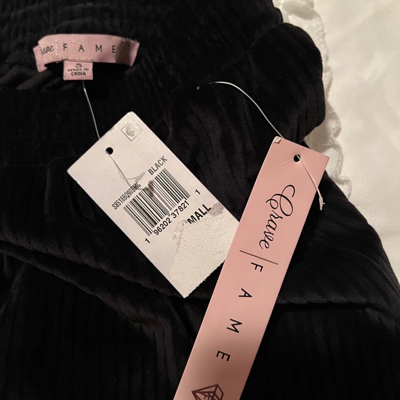 Crave Fame Elastic Waist Ribbed Velour Jogger Lounge Pants Size Small - Picture 5 of 7